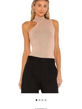 superdown Sleeveless Mock Neck Tank - Nude